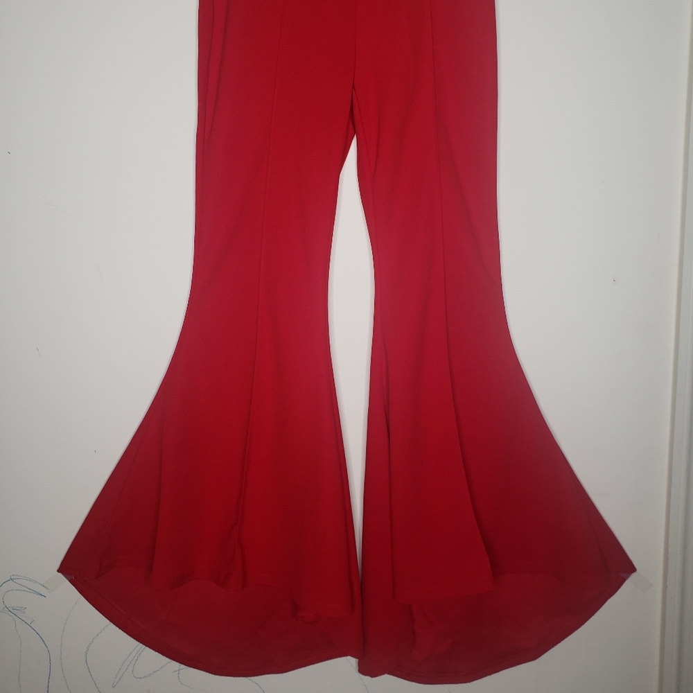 Red Flared Pants - Picture 13 of 13